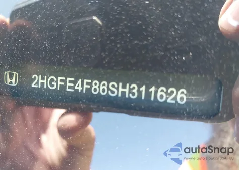 2025 Honda Civic Hybrid Sport/Sport Touring z USA, uszkodzony, nr VIN 2HGFE4F86SH311626